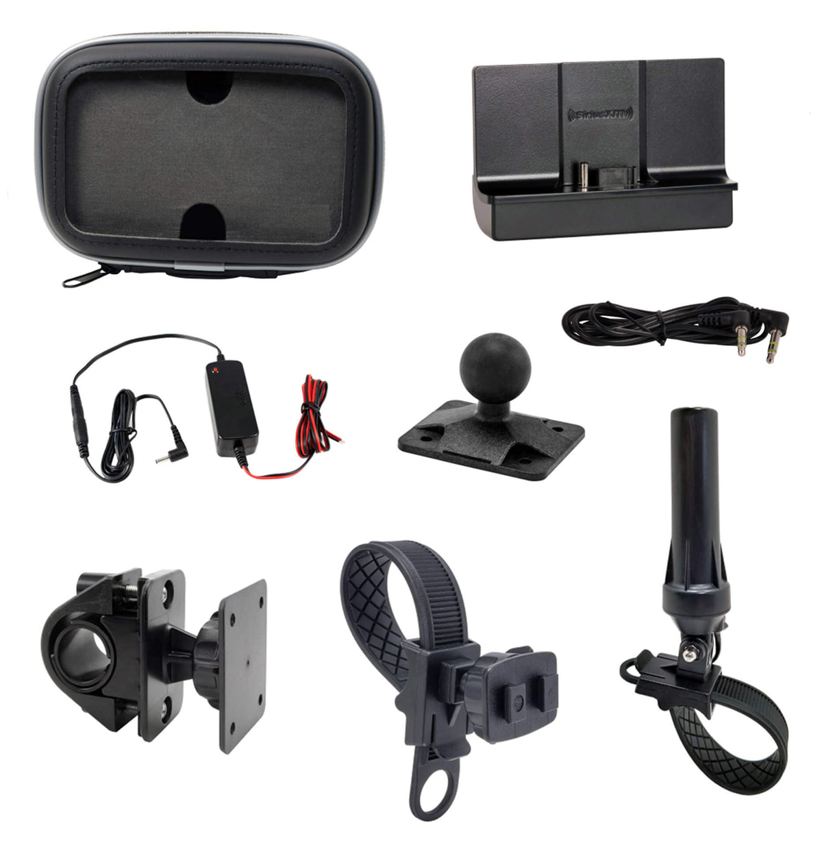 SiriusXM® Satellite Radio Motorcycle Kit with Hardwired Power, Motorcycle Antenna and Protective Case