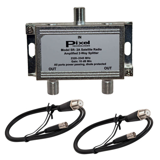 Pixel 2 Way Amplified SiriusXM Satellite Radio Splitter Kit