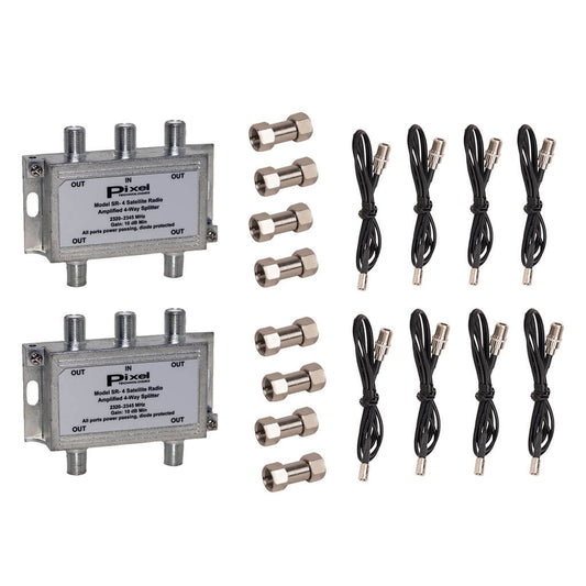 Pixel SiriusXM Satellite Radio 8-Way Amplified Splitter Kit
